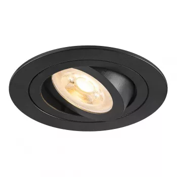 SLV inbouwarmatuur New Tria 75, GU10, max. 10W, zwart, 75mm