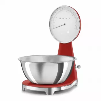 SMEG Analoge en digitale keukenweegschaal rood KSF01RDWW