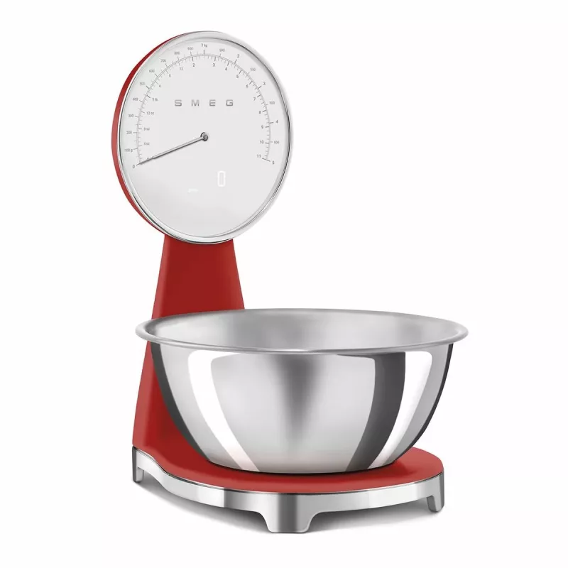 SMEG Analoge en digitale keukenweegschaal rood KSF01RDWW