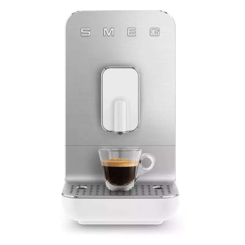 SMEG BCC11WHMEU volautomatische koffiemachine met stoomfunctie, ingebouwde molen, 1,4 l, 1350 W, wit