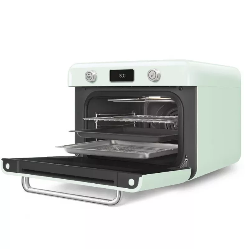 Smeg COF01PGEU mini-oven Vintage, pastelgroen