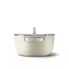 Smeg CSF2412CRM Braadpan, 24 cm, Keramische antiaanbaklaag, RVS handgreep, Matcrème