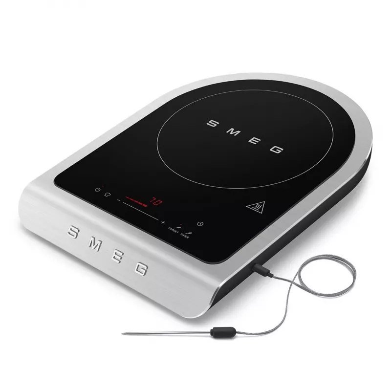 Smeg PIC01BLMEU draagbare inductiekookplaat, 1 zone, touchbediening, zwart