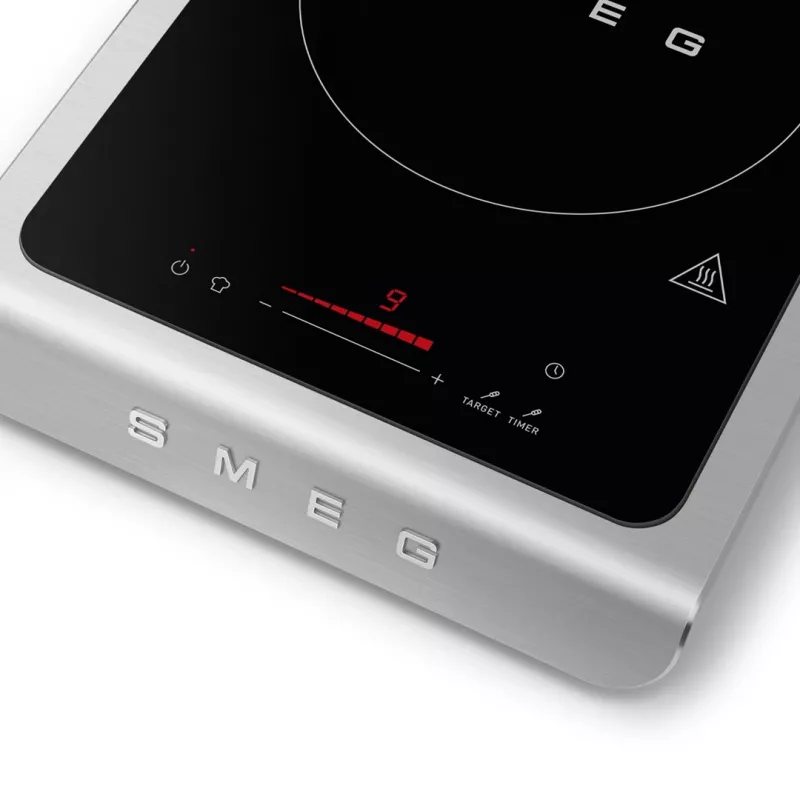 Smeg PIC01BLMEU draagbare inductiekookplaat, 1 zone, touchbediening, zwart