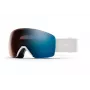 Smith Skyline skibril met ChromaPop fotochrome lens, White Vapor montuur en Blue Sensor Mirror lens