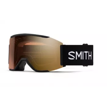 Smith Squad Mag skibril - zwart met ChromaPop Pro Gold Mirror en Storm Rose Flash glazen