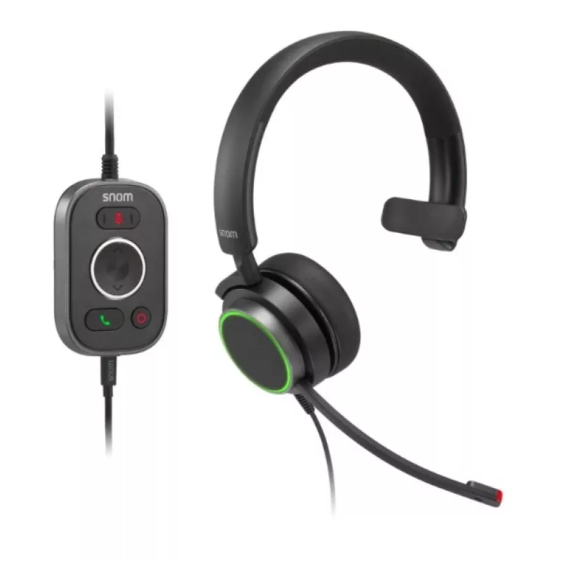 Snom A330M bedrade on-ear mono-headset met ruisonderdrukkende microfoon