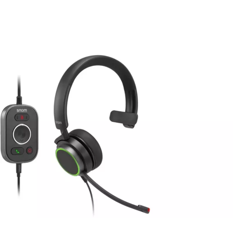 Snom A330M bedrade on-ear mono-headset met ruisonderdrukkende microfoon