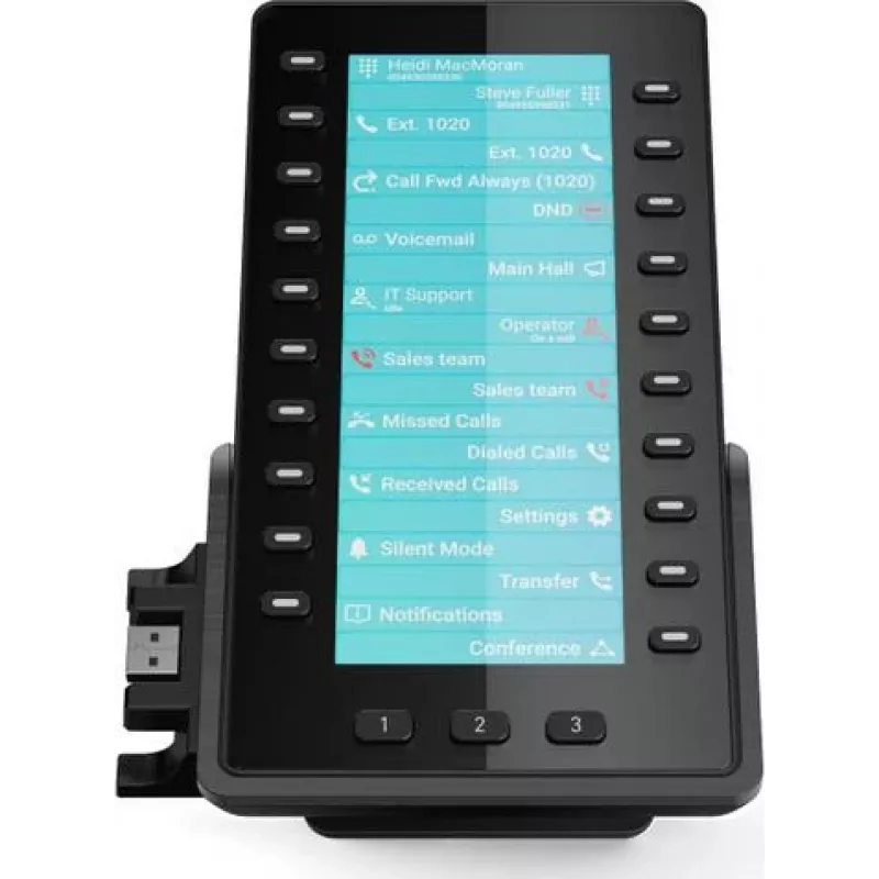 Snom D8C uitbreidingsmodule voor D862/D865 IP-telefoons, 4,3 inch kleurendisplay, 48 programmeerbare toetsen, USB, zwart