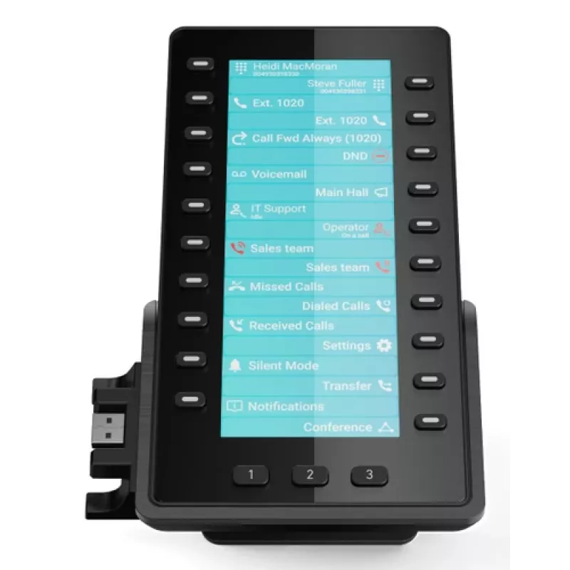 Snom D8C uitbreidingsmodule voor D862/D865 IP-telefoons, 4,3 inch kleurendisplay, 48 programmeerbare toetsen, USB, zwart