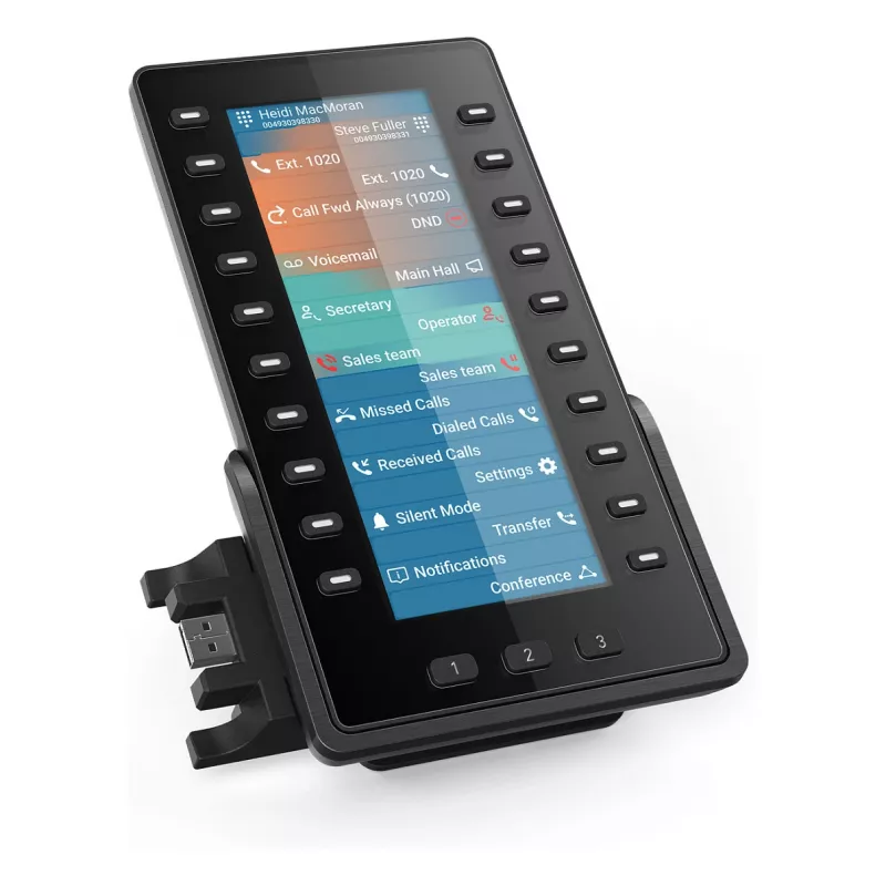 Snom D8C uitbreidingsmodule voor D862/D865 IP-telefoons, 4,3 inch kleurendisplay, 48 programmeerbare toetsen, USB, zwart