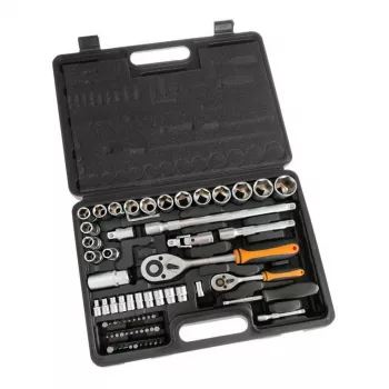 Steeksleutelset VG051 1/4 inch & 1/2 inch aandrijving, 72-delig, CRV, metrisch, met ratels