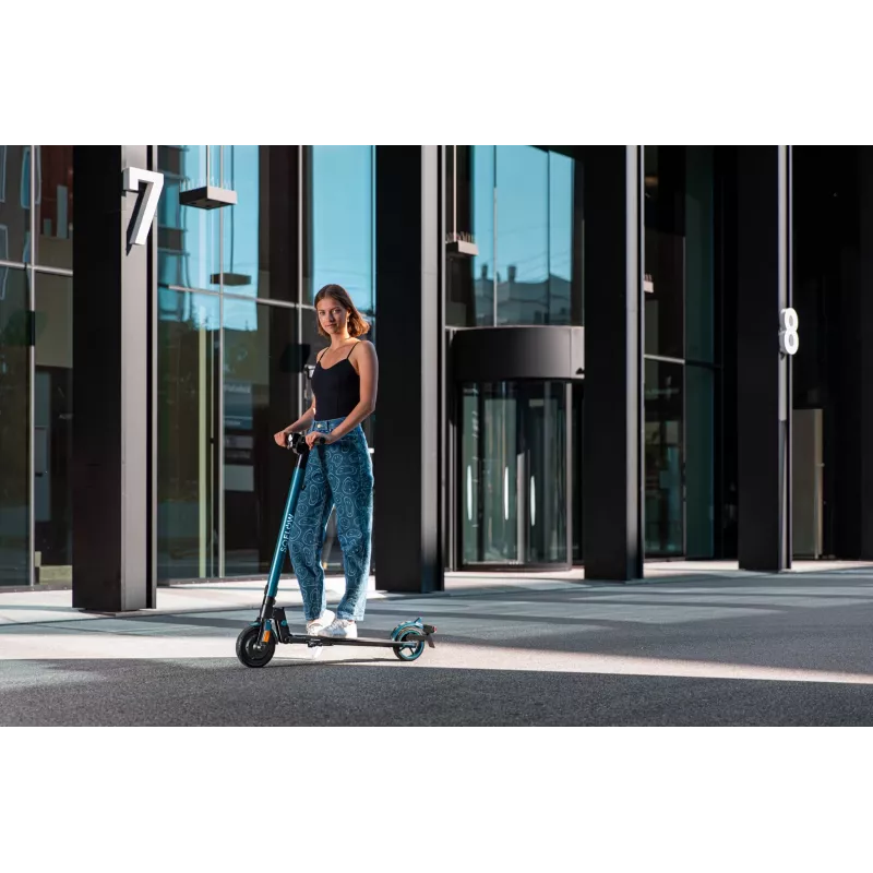SoFlow SO1 elektrische step, zwart/turquoise, 20 km/h, 100 kg draagvermogen