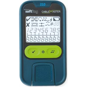 SOFTING CableMaster 210 netwerkkabeltester met remote-eenheid, RJ45 & F-stekker, doorgangs-, foutbedradings- en split-pair-detectie 226101
