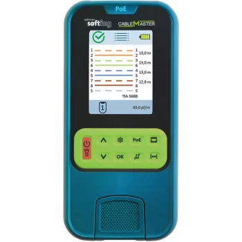 Softing Psiber CableMaster PoE netwerkkabeltester met PoE-detectie en belastingstest 226102