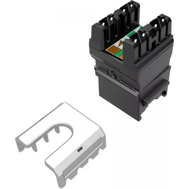 SOLARIX Cat.6 UTP RJ45 tool-free keystone jack, zwart