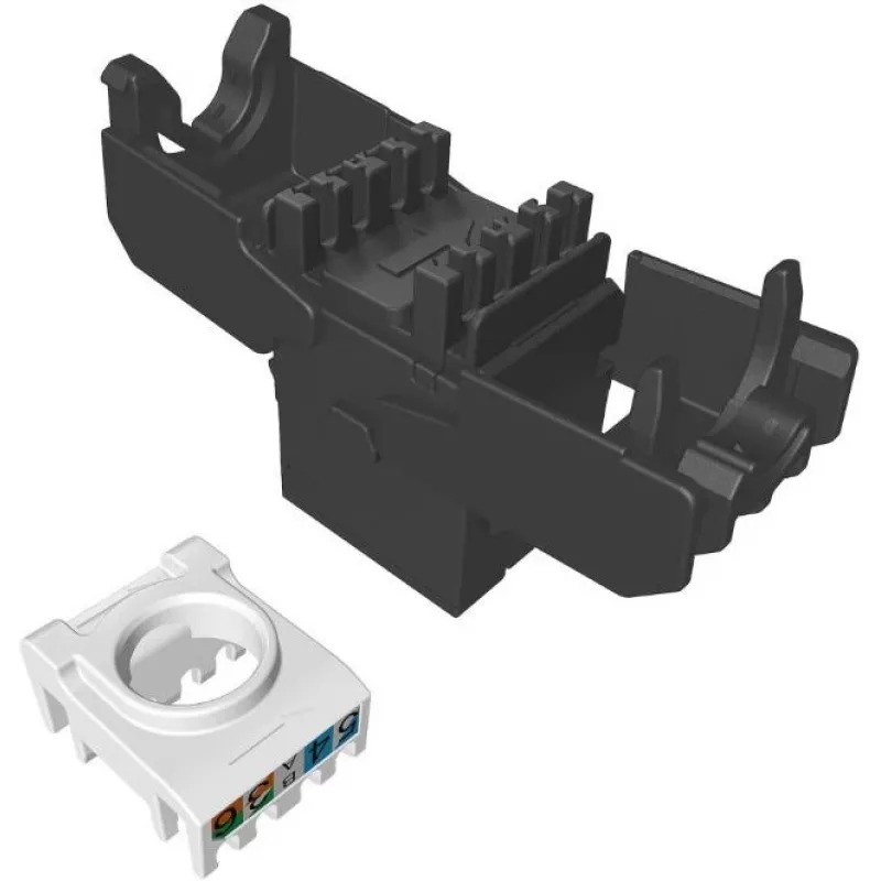 SOLARIX Cat.6 UTP RJ45 tool-free Keystone-module, zwart (RAL 9005)