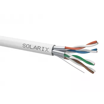 SOLARIX SXKD-6A-FFTP-LSOH Cat.6A F/FTP installatiekabel, LSOH, Dca-s2,d2,a1, 500m houten spoel, grijs