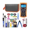 Soldeerstation set grote koffer E6180 – 60 W verstelbare keramische soldeerbout met 6 punten, ontluchtingspomp, standaard, flux, pincet, soldeertin, krimpkous, schroevendraaier, spons in harde koffer