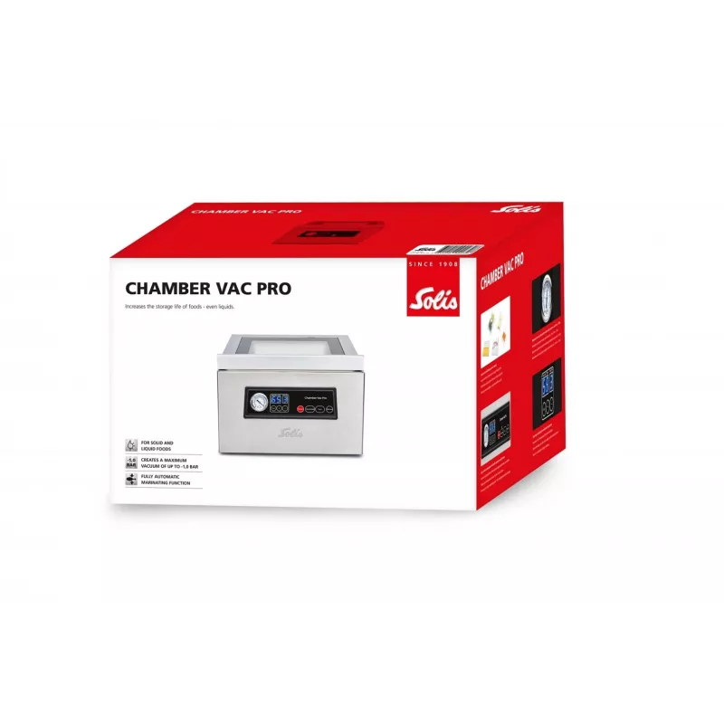Solis Chamber Vac Pro (Type 5702) Kamervacuümsealer S0136, 950 mbar, 350 W, Roestvrij staal