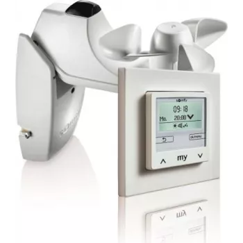 Somfy Soliris Smoove Uno Pure White kit met wind-/zonnesensor en frame 1818318