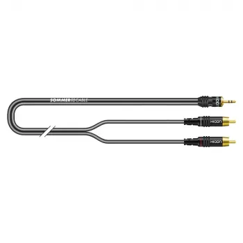 Sommer Cable SC-Onyx 0,25 mm² symmetrische audio-patchkabel 1 m zwart