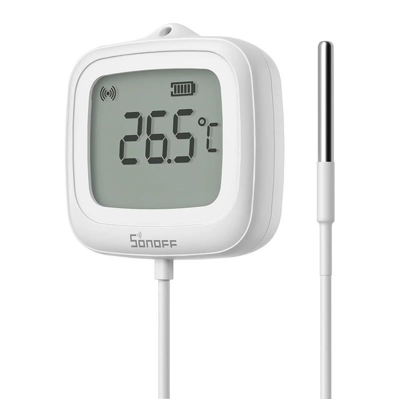 Sonoff SNZB-02LD Zigbee 3.0 LCD-temperatuursensor met externe voeler