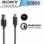 Sony UCB-20 USB-C-datakabel 3A 1m zwart (bulk)