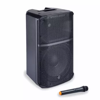 Soundsation Provibe 10AIR actieve 10-inch 2-weg PA-luidspreker met Bluetooth en USB-MP3-speler, 300W RMS, zwart
