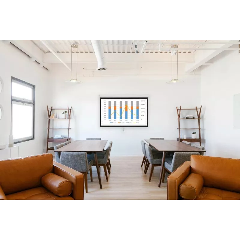 Spacetronik 100 inch handmatig uittrekbaar projectiescherm 16:9