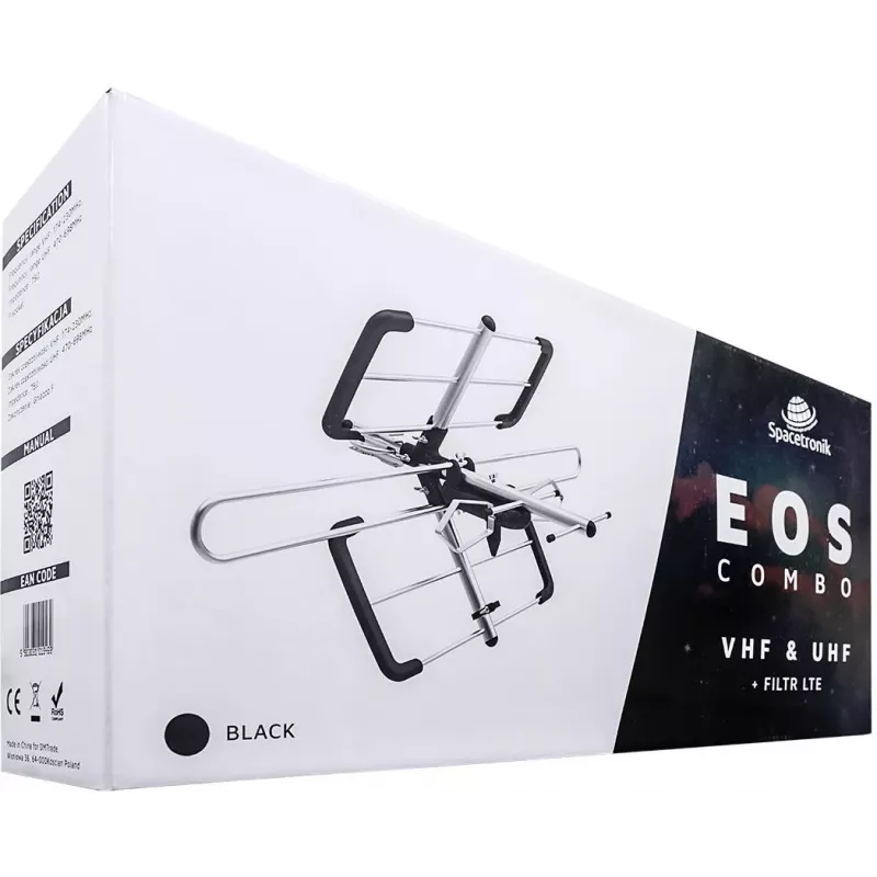 SPACETRONIK EOS Combo Black passieve DVB-T/T2-antenne EOS Combo Black (PASYWNA)