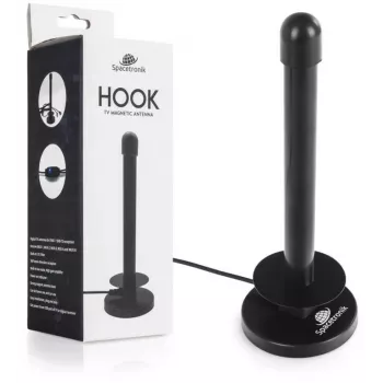 Spacetronik Hook TV DVB-T2 magneetantenne met 28-dBi versterker en 3-m kabel