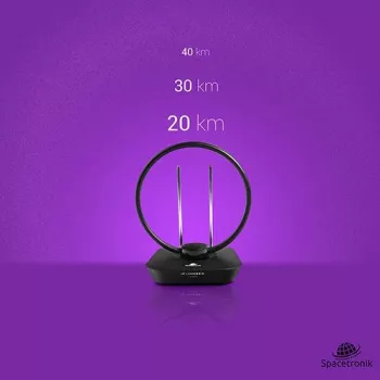 Spacetronik Locus indoor DVB-T2-antenne met 45-dB-versterker en voeding