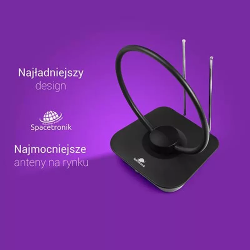 Spacetronik Locus indoor DVB-T2-antenne met 45-dB-versterker en voeding