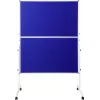 SpeaKa Professional presentatiewand SP-PB-B01 blauw vilt 1250 x 1850 mm opvouwbaar met wielen dubbelzijdig SP-12058196