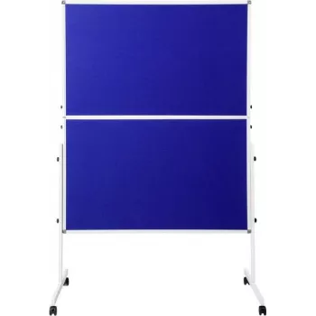 SpeaKa Professional presentatiewand SP-PB-B01 blauw vilt 1250 x 1850 mm opvouwbaar met wielen dubbelzijdig SP-12058196
