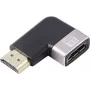 SpeaKa Professional SP-11302004 HDMI-adapter 8K 60Hz 4K 120Hz 90° haaks stekker naar bus zwart zilver
