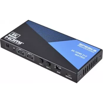 SpeaKa Professional SP-11571776 2x2 HDMI matrix switch 8K@60Hz Ultra HD zwart
