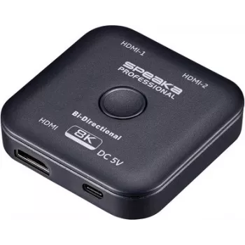 SpeaKa Professional SP-11990132 bidirectionele 2-poorts HDMI-switch 8K 60Hz HDMI 2.1 48Gbps