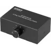 SpeaKa Professional SP-AS-500 4-poorts cinch audio-omschakelaar bidirectioneel metalen behuizing