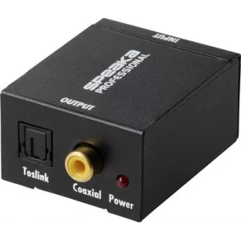 SpeaKa Professional SP-ATDAC-100 AV-converter, RCA naar Toslink en coaxiale digitale ingang SP-13904368