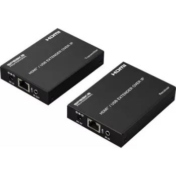 SpeaKa Professional SP-HDE-350 HDMI KVM-extender via netwerkkabel RJ45 met toetsenbord- en muisondersteuning, 120 m, Full HD 1080p SP-12774724