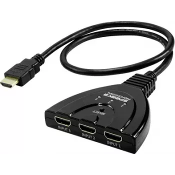 SpeaKa Professional SP-HDSW-200 3-poorts HDMI-omschakelaar 8K UHD 7680x4320 pixels