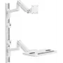 SpeaKa Professional SP-MM-961 full-motion-wandbeugel voor 17-49 inch monitors, wit, in hoogte verstelbaar, zwenk- & kantelbaar, VESA tot 100x100, 20 kg