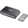 SpeaKa Professional SP-SW-200 4x2 Toslink-schakelaar met afstandsbediening, aluminium behuizing