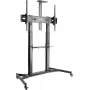 SPEAKA PROFESSIONAL SP-TVC-600 tv-rolwagen voor 60 inch-100 inch schermen, in hoogte verstelbaar, 100 kg draagvermogen, vergrendelbare wielen, zwart SP-10446752