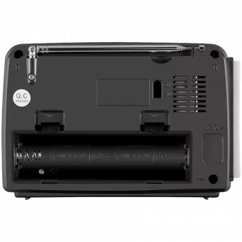 Luidspreker SVEN SRP-150, grijs (3W, Bluetooth, FM/AM/SW, USB, microSD, zaklamp, accu)