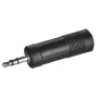 SSQ HA2 - adapter, 6,35 mm stereo jackstekker naar 3,5 mm stereo jackbus