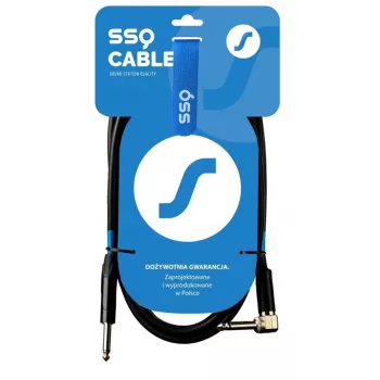 SSQ JMPJMK4 SS-1469 Klinkenkabel mono - Klinke mono (90-graden hoek) 4 m zwart