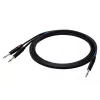 SSQ JSJM2 SS-1453 kabel jack stereo - 2x jack mono 2 m zwart